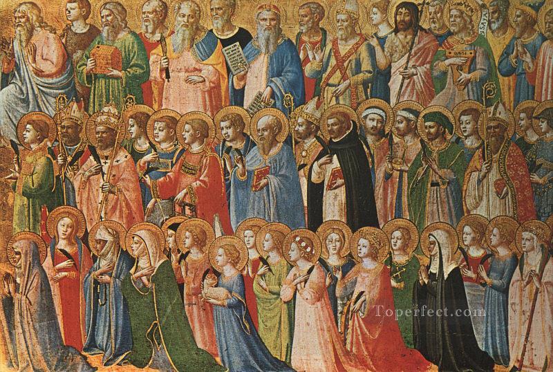 天国の法廷で栄光を受けたキリスト 宗教フラ・アンジェリコ油絵